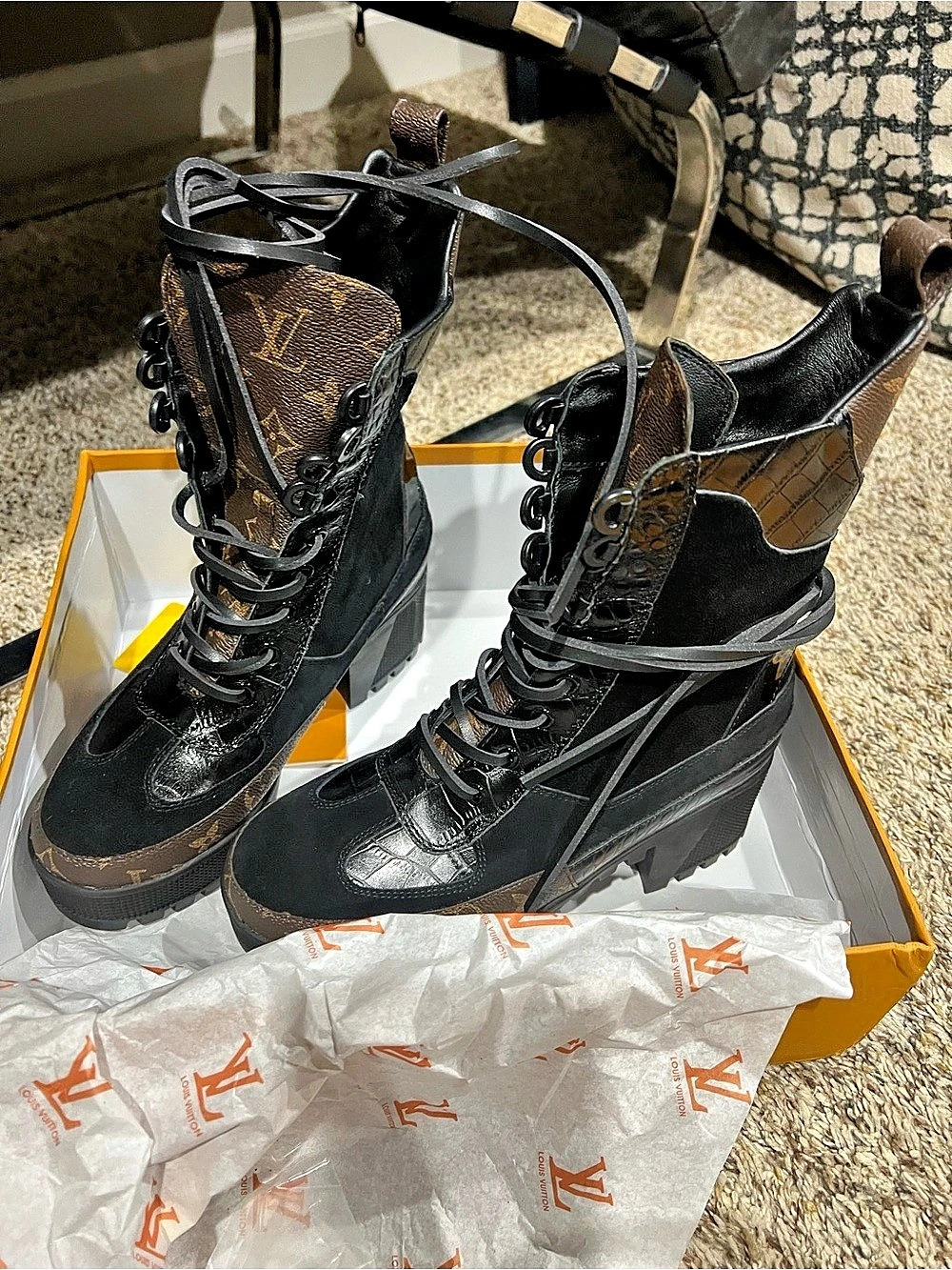 LV Designer Desert Boot / Ranger Boot fall boots